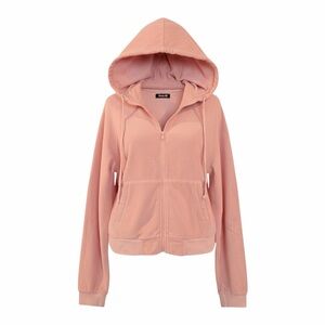 Suzie Kondi Salmon Terry Zip-Up Hoodie - L